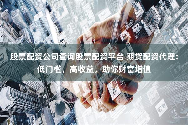 股票配资公司查询股票配资平台 期货配资代理：低门槛，高收益，助你财富增值