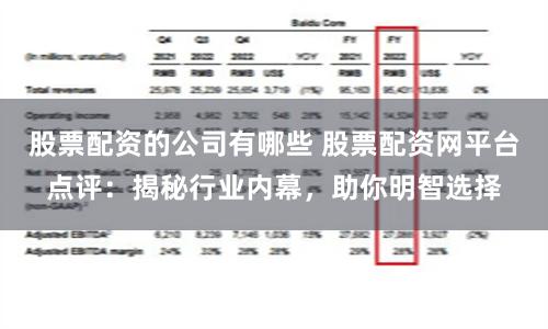 股票配资的公司有哪些 股票配资网平台点评：揭秘行业内幕，助你明智选择